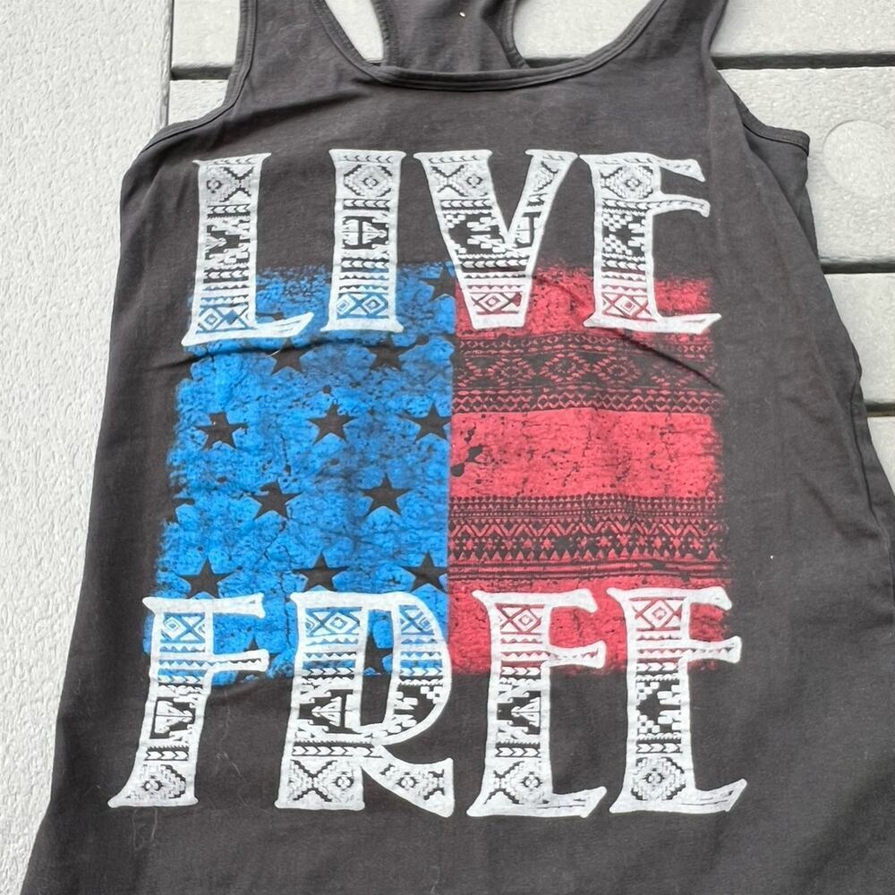Sofra, LIVE FREE Tank top racerback “LIVE FREE", black, women's S